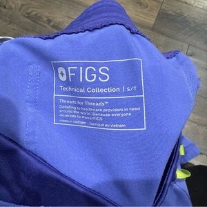 Figs S tall yola scrub pants- Blueberry